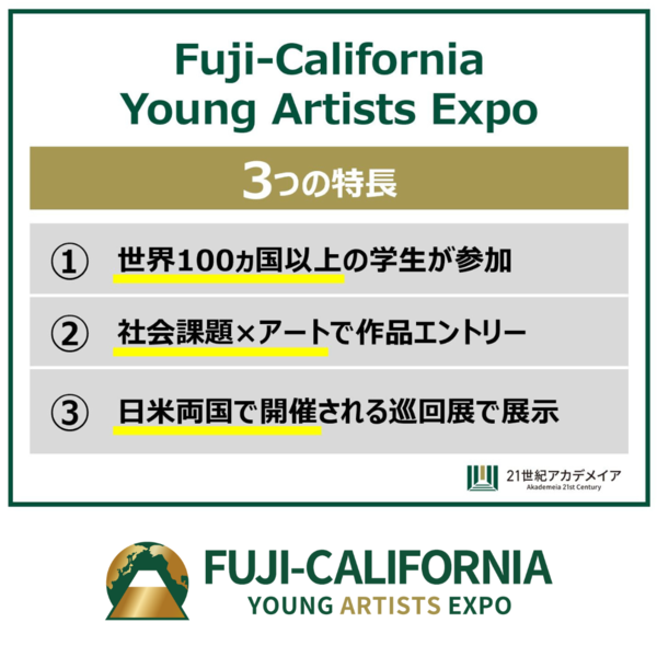 アートで社会問題を考える！　100カ国以上の学生が参加する国際イベント「Fuji-California Young Artists Expo」　
